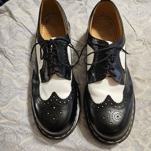 Dr. Martens Black and White Spectator Vintage Size 12 EU Men's Shoes
